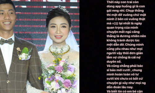 Vợ Phan Văn Đức than thở chuyện bị soi mói “cưới chạy bầu”, chê ảnh cưới xấu!