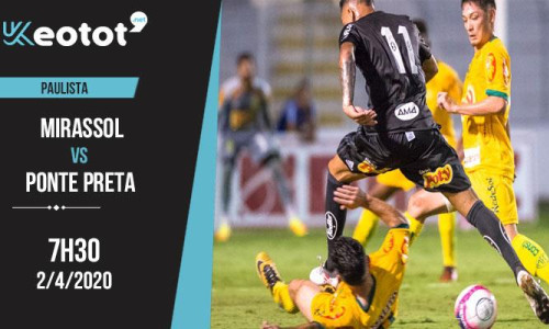 Soi kèo Mirassol vs Ponte Preta lúc 7h30 ngày 2/4/2020