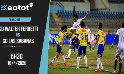 Soi kèo Deportivo Walter Ferretti vs Deportivo Las Sabanas lúc 5h30 ngày 16/4/2020