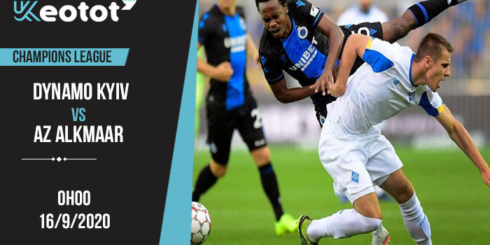 Soi kèo Dynamo Kyiv vs AZ Alkmaar lúc 0h00 ngày 16/9/2020