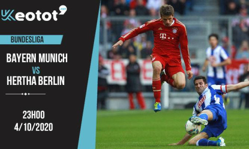 Soi kèo Bayern Munich vs Hertha Berlin lúc 23h ngày 4/10/2020